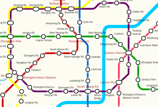 Added Huangpu River To Shanghai Metro Map 